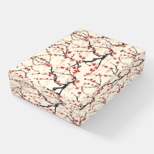 Elegant Cherry Blossom Seamless Pattern (5) Paperweight