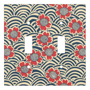 Elegant Cherry Blossom Seamless Pattern (8) Light Switch Cover