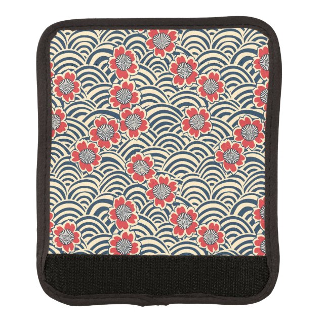 Elegant Cherry Blossom Seamless Pattern (8) Luggage Handle Wrap (Front)