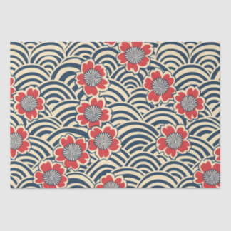 Elegant Cherry Blossom Seamless Pattern (8) Tissue Paper