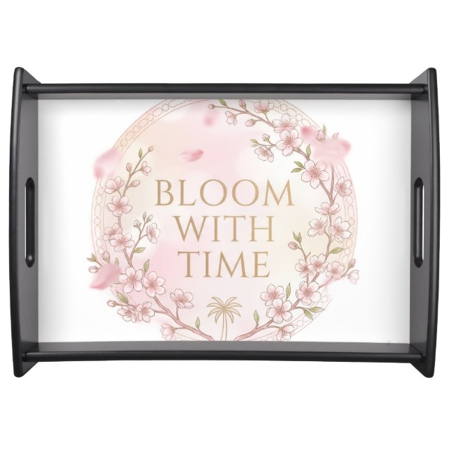 Elegant Cherry Blossom Serving Tray -  (Front)