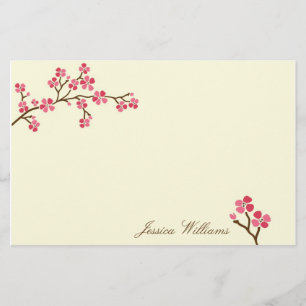 Elegant Cherry Blossom Stationery