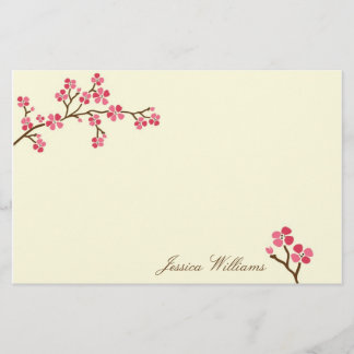 Elegant Cherry Blossom Stationery