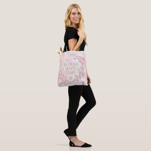 Elegant Cherry Blossom Tote Bag - Bloom With Time