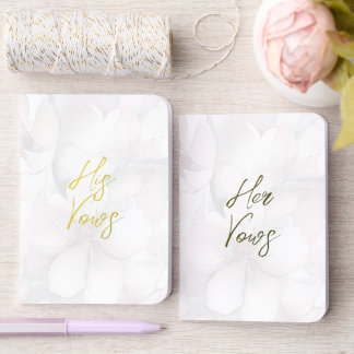 Elegant Cherry Blossom Wedding Foil Vow Books