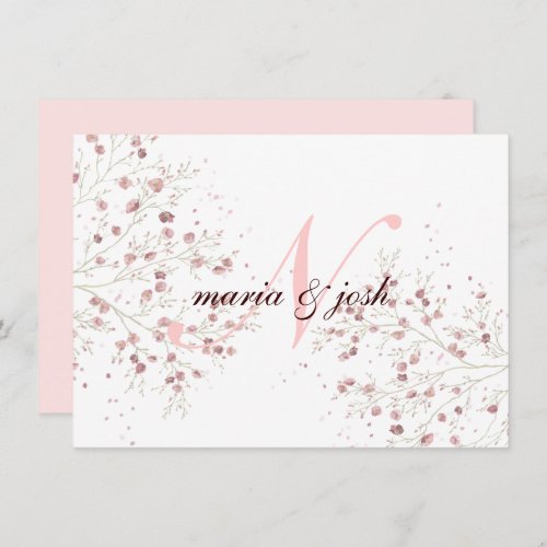 Elegant Cherry Blossom Wedding Invitation