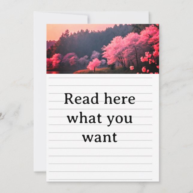 Elegant Cherry Blossom Wedding Invitation - Romant (Front)