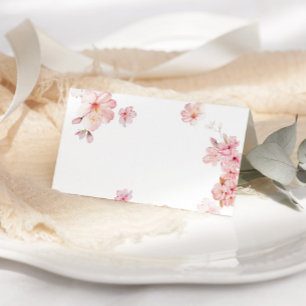 Elegant cherry blossom wedding place cards