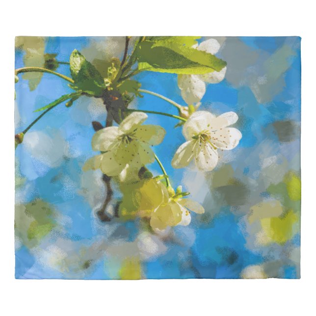 Elegant Cherry Blossoms Duvet Cover (Front)