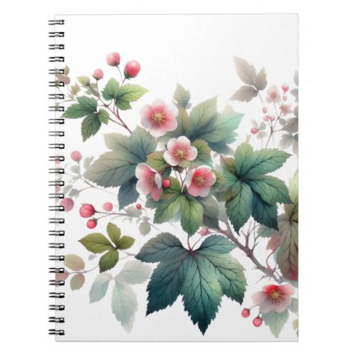 Elegant Cherry Blossoms in watercolor Notebook