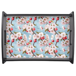 Elegant Cherry Blossoms serving tray