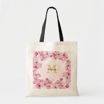 Elegant Cherry Blossoms Tote Bag by kazashiya at Zazzle