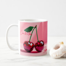 Elegant Cherry Mug – Ruby Crystal Edition