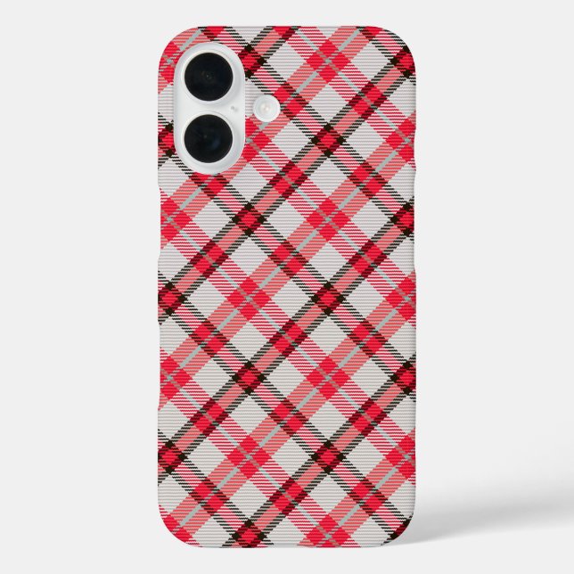 Elegant Cherry Red iPhone 16 Case (Back)