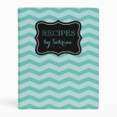 Elegant chevron Avery mini recipe binder book | Zazzle