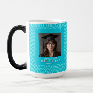 Elegant Chevron Pattern High School Grad Color Morph Mug