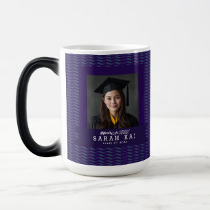Elegant Chevron Pattern Mom Graduation Gift Color Morph Mug