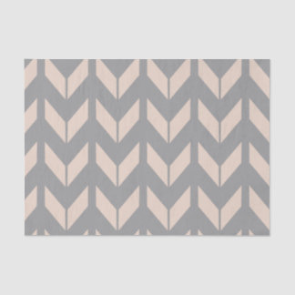 Elegant Chevron Pink and Gray Tissue Paper