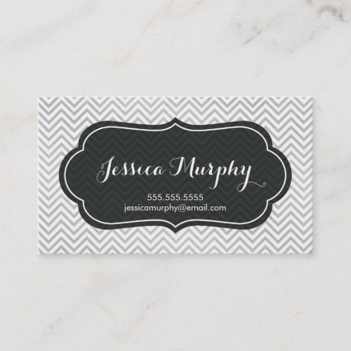 Elegant Chevron Stripes Pattern Business Cards