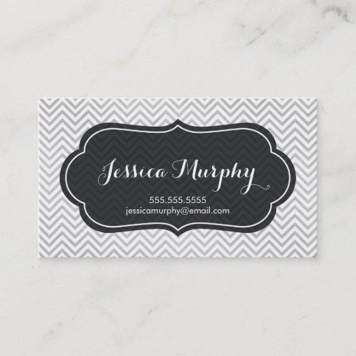 Customizable Elegant Chevron Stripes Pattern Business Cards