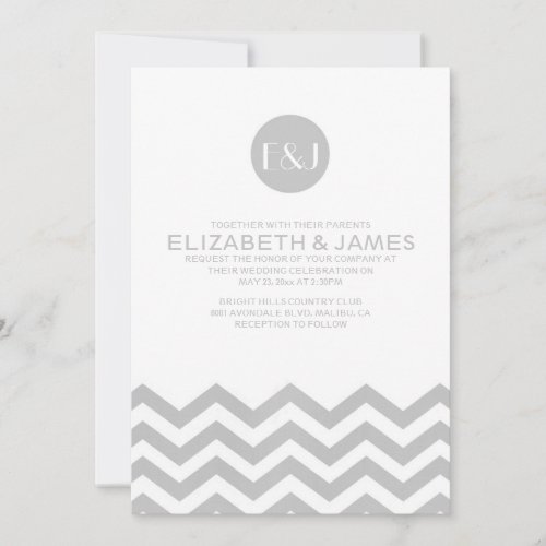 Elegant Chevron Wedding Invitations