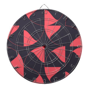 Elegant, chic, abstract circular geometric flowers dart board