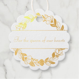 Elegant Chic and modern personalized Foil Favor Tags