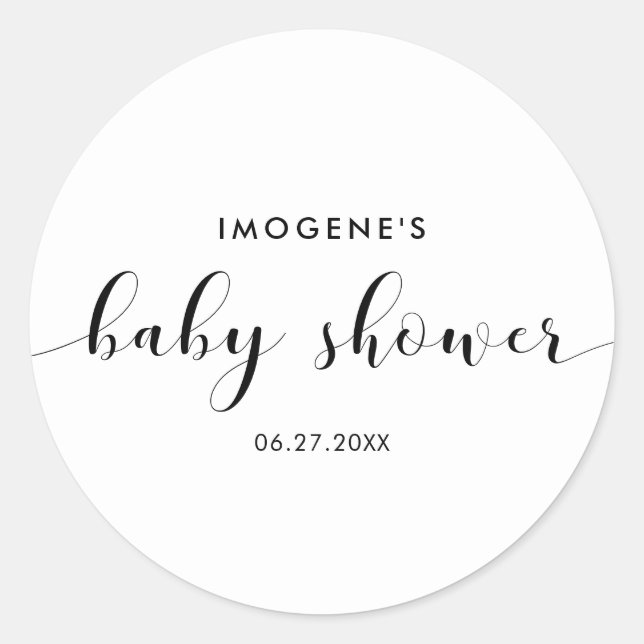Elegant chic Baby shower envelope seal (Front)