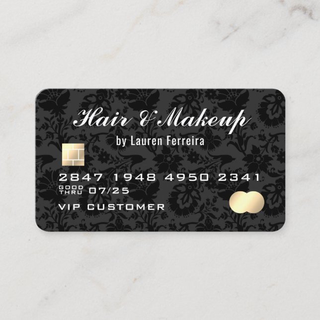 Elegant Chic Beauty Professional Faux Credit Card (Front)