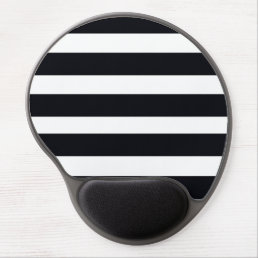Elegant Chic Black And White Classic Striped Gel Mouse Pad