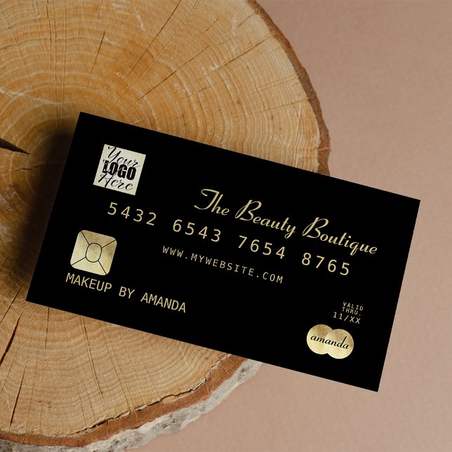 Elegant Chic Black Gold Luxury Credit Card Logo (Elegant Chic Black Gold Luxury Credit Card Logo)