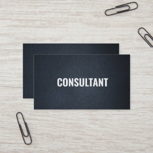 Elegant chic black leather professional  business  card