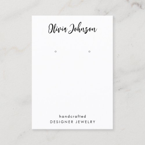 Elegant Chic Black White Jewelry Earring Display  Business Card