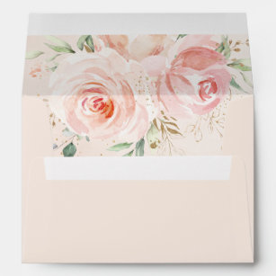 Best Paper Greetings 50 Pack Blush Pink Envelopes 5x7 with Bronze Lining,  A7 Size for Wedding Invitations, Self-Adhesive Peel and Stick