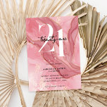 Elegant Chic Blush Pink Watercolor 21st Birthday Invitation<br><div class="desc">Modern minimalist 21st birthday invitation featuring blush pink watercolor background with chic typography and elegant script.</div>