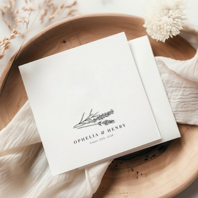 Elegant Chic Boho Wildflower Wedding Napkins (Creator Uploaded)