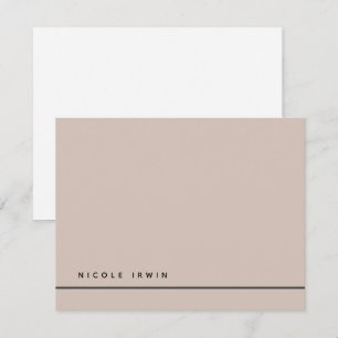 Elegant Chic Border Dusty Pink Modern Stationery Note Card