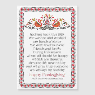 Elegant Chic Botanicals Thanksgiving Poem