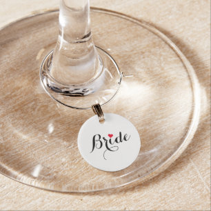 Elegant Chic Bridal Shower Wedding Reception Party Wine Charm