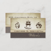 Elegant chic cake & bakery business card (Front/Back)
