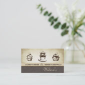 Elegant chic cake & bakery business card (Standing Front)