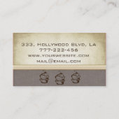 Elegant chic cake & bakery business card (Back)