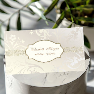 Elegant Chic Charming ,Gold Lace Business Card