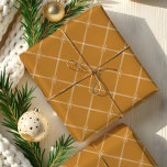 Elegant Chic Christmas Bow & Ribbon Pattern Yellow Wrapping Paper<br><div class="desc">Elevate your holiday gift-giving with our Elegant Chic Christmas Bow & Ribbon Pattern yellow wrapping paper. This luxurious wrapping paper features a stunning Christmas bow design intertwined with a sophisticated diagonal ribbon diamond pattern, creating an exquisite visual effect. The rich burnt yellow background adds a touch of elegance and festivity,...</div>