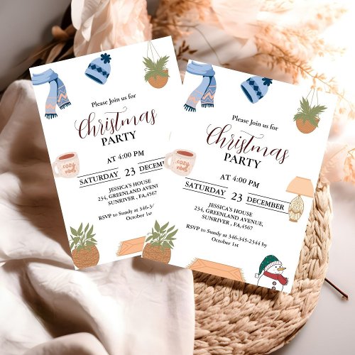 Elegant  Chic christmas party Holiday party Invitation