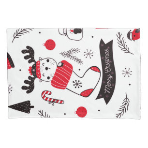 Elegant chic Christmas pattern Pillow Case