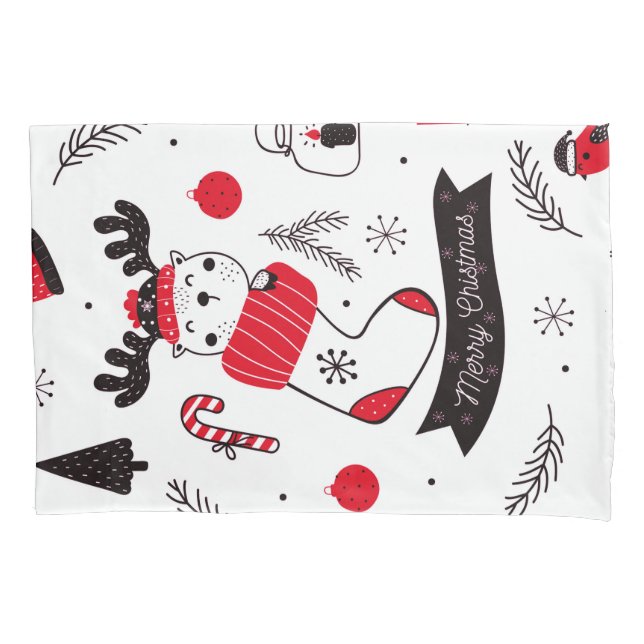 Elegant chic Christmas  pattern Pillow Case (Front)