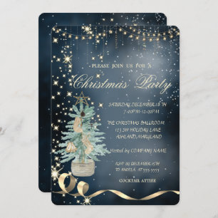 Elegant Chic Christmas Tree,Christmas Party Invitation