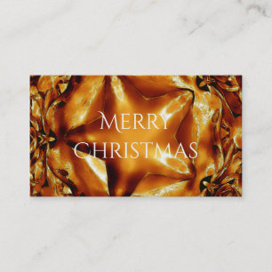 Elegant Chic Copper Gold Christmas Star Business Card