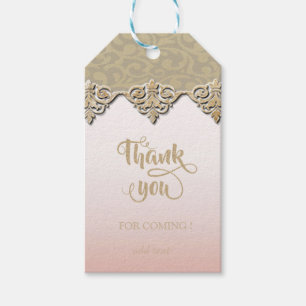 Elegant Chic ,Damask ,Glittery, Thank You Gift Tags